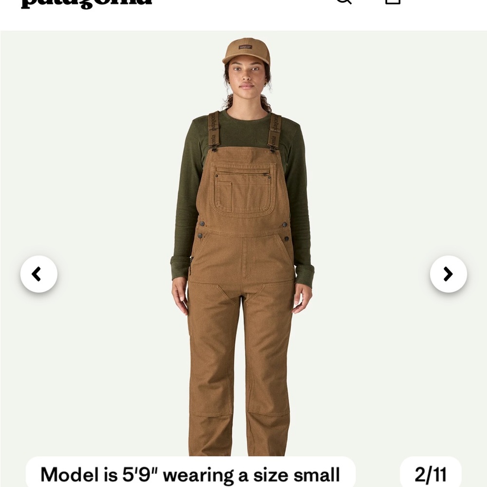 Patagonia Women's hemp Overalls size medium
